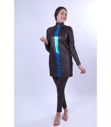 MAILLOT femme voilée - Marron glacé