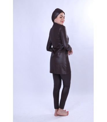 MAILLOT femme voilée - Marron glacé