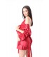 Ensemble 3 pièces  (Kimino + Nuisette + Slip) - Satin