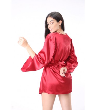 Ensemble 3 pièces  (Kimino + Nuisette + Slip) - Satin
