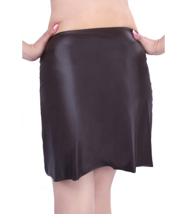 Jupette droite - Uni - Marron glacé