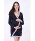 Robe allaitement -  Coton - Bleu Nuit