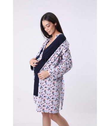 Robe de chambre - coton - Imprimé