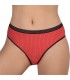 Slip rayure  - Rouge