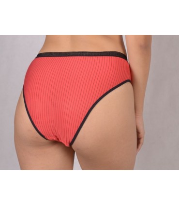 Slip rayure  - Rouge