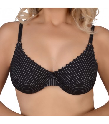 Soutien Push-up - Rayure Noir