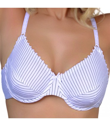 Soutien Push-up - Rayure Blanc
