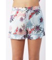 Short - Satin - Imprimé Bleu