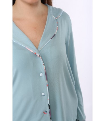 Chemise avec manche  - Uni -  Bleu Ciel