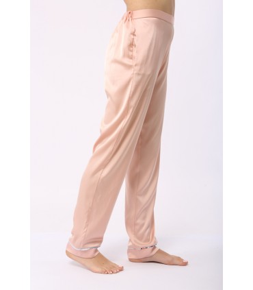 Pantalon Uni - Satin - Rose