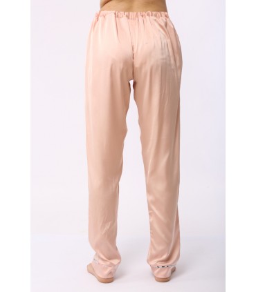 Pantalon Uni - Satin - Rose