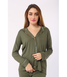 Chemise avec manche - Viscose - Vert bouteille