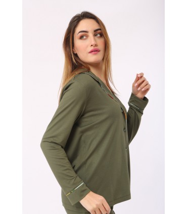 Chemise avec manche - Viscose - Vert bouteille