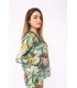 Chemise avec manche - Satin - Imprimé Vert