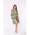 Robe de chambre - Satin - Imprimé Vert