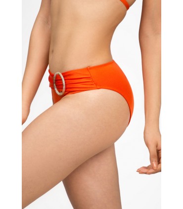 Slip taille basse avec accessoire - Shiny orangé