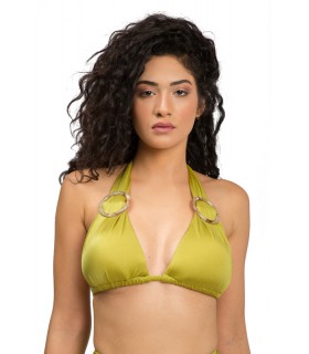 Haut Bikini Triangle avec accessoire - Shiny Vert