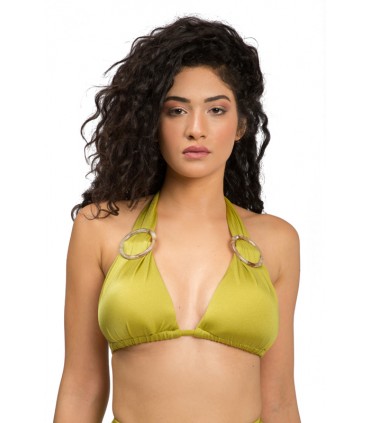 Haut Bikini Triangle avec accessoire - Shiny Vert