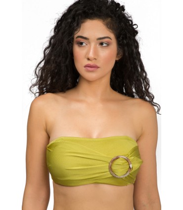 Haut Bikini bandeau avec accessoire - Shiny Vert