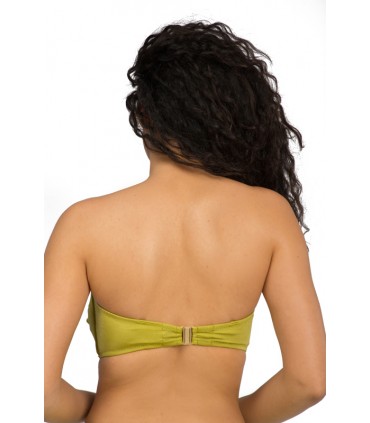 Haut Bikini bandeau avec accessoire - Shiny Vert