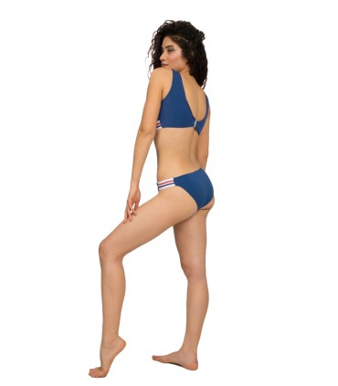 Haut Bikini Triangle avec élastique - Bleu Beleze