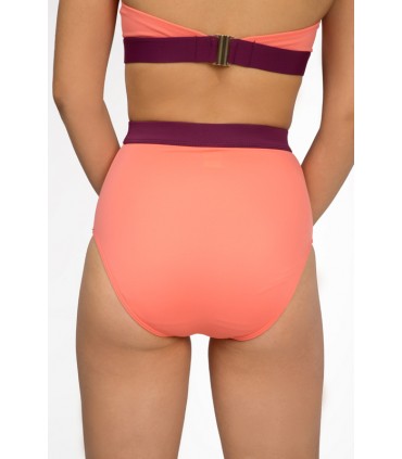 Slip Taille haute avec bande - Bi couleur - idol-flamingo