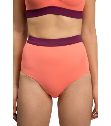 Slip Taille haute avec bande - Bi couleur - idol-flamingo