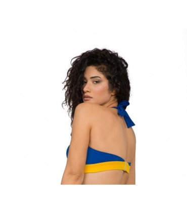 Haut Bikini bandeau - Bi couleur - Spot-Jaune