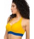 Haut Bikini bandeau - Bi couleur - Jaune-Spot