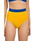 Slip Taille haute avec bande - Bi couleur - Jaune-Spot