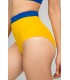 Slip Taille haute avec bande - Bi couleur - Jaune-Spot