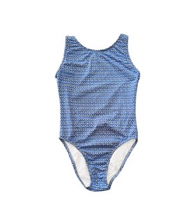 Maillot jeune fille - Géometrique Bleu