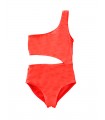 Maillot fillette je m'en fou - Telle mère Telle fille -Rose Fluo