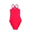 Maillot jeune fille Goutte - Rose Fluo