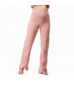 Pantalon avec fente - Molletonné - Rose Poudré