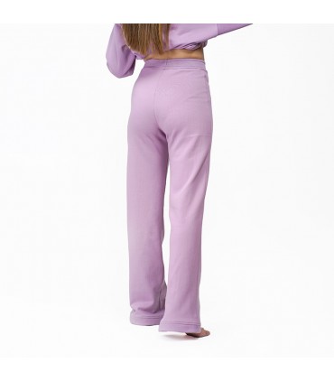 Pantalon avec fente - Molletonné - Violet