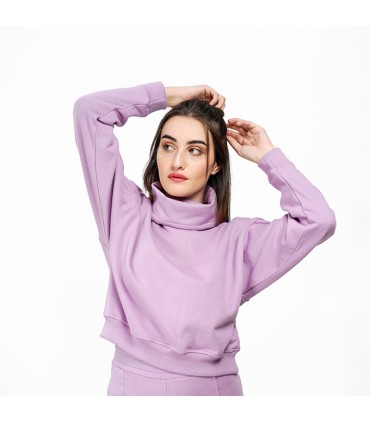 Pull over Size - Molletonné - Violet