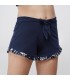 Short avec Volant - Coton - Bleu Marine