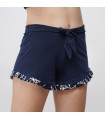 Short avec Volant - Coton - Bleu Marine