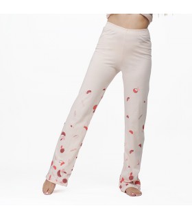 Pantalon Imprimé régulier - Coton - Saumon Pomme