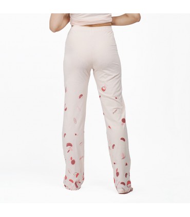 Pantalon Imprimé régulier - Coton - Saumon Pomme