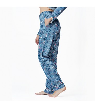 Pantalon Satin - Imprimé Géométrique