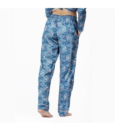 Pantalon Satin - Imprimé Géométrique