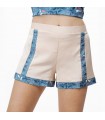 Short avec découpe - Satin - Rose 57