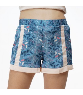 Short avec découpe - Satin - Imprimé Géométrique