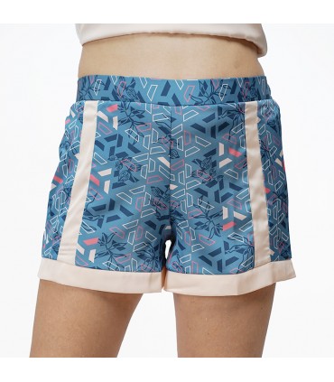 Short avec découpe - Satin - Imprimé Géométrique