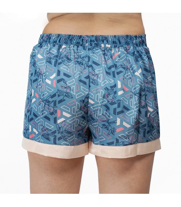 Short avec découpe - Satin - Imprimé Géométrique