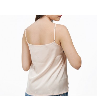 Caraco bretelle - Satin - Rose 57