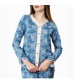 Chemise avec manche - Satin - Imprimé Géométrique