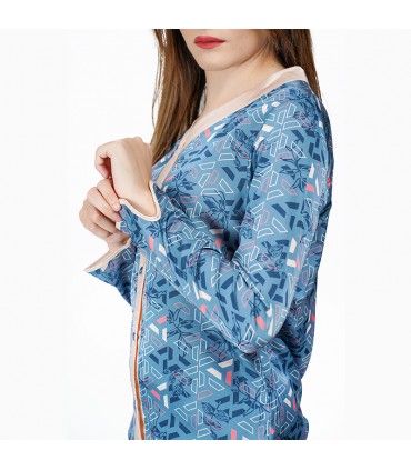 Chemise avec manche - Satin - Imprimé Géométrique